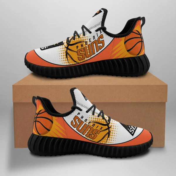 Men's Phoenix Suns Mesh Knit Sneakers/Shoes 001